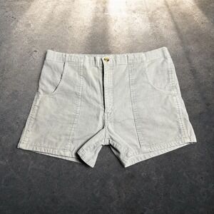 Vintage Weeds Grey Corduroy Shorts‎ High Waisted Skater Retro Size 36